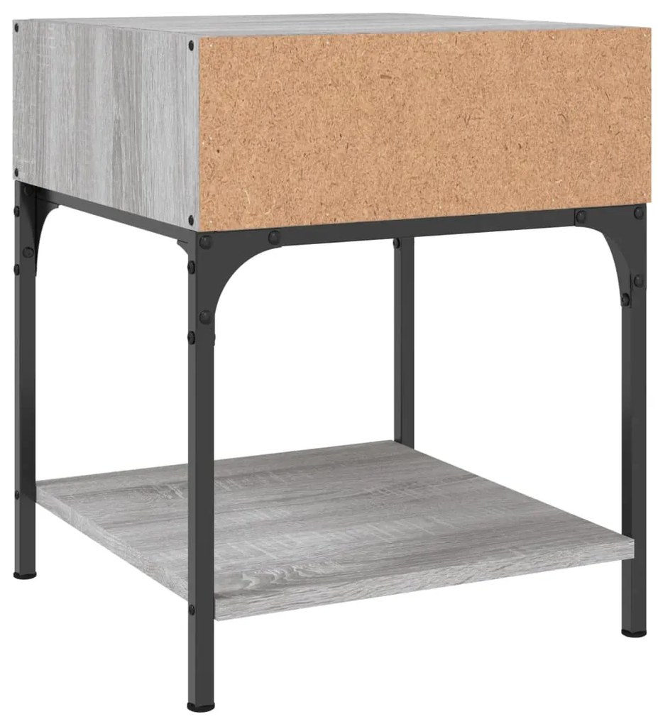 Mesas de cabeceira 2pcs 40x41x50 cm deriv. madeira cinza sonoma