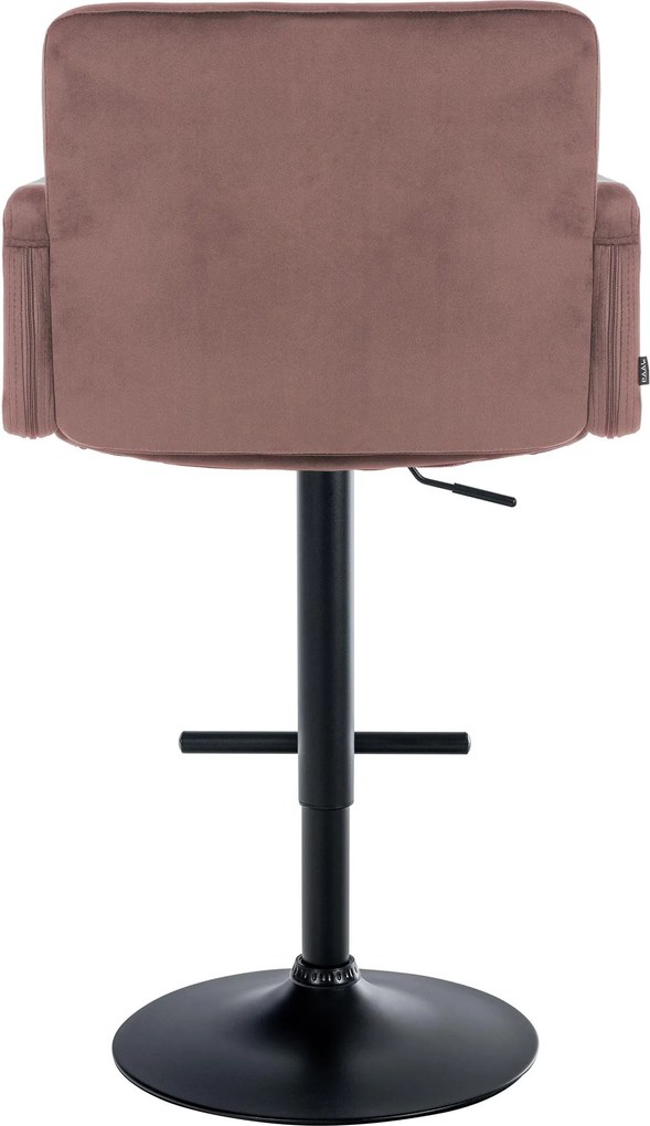 Banco de bar Los Angeles Veludo castanho