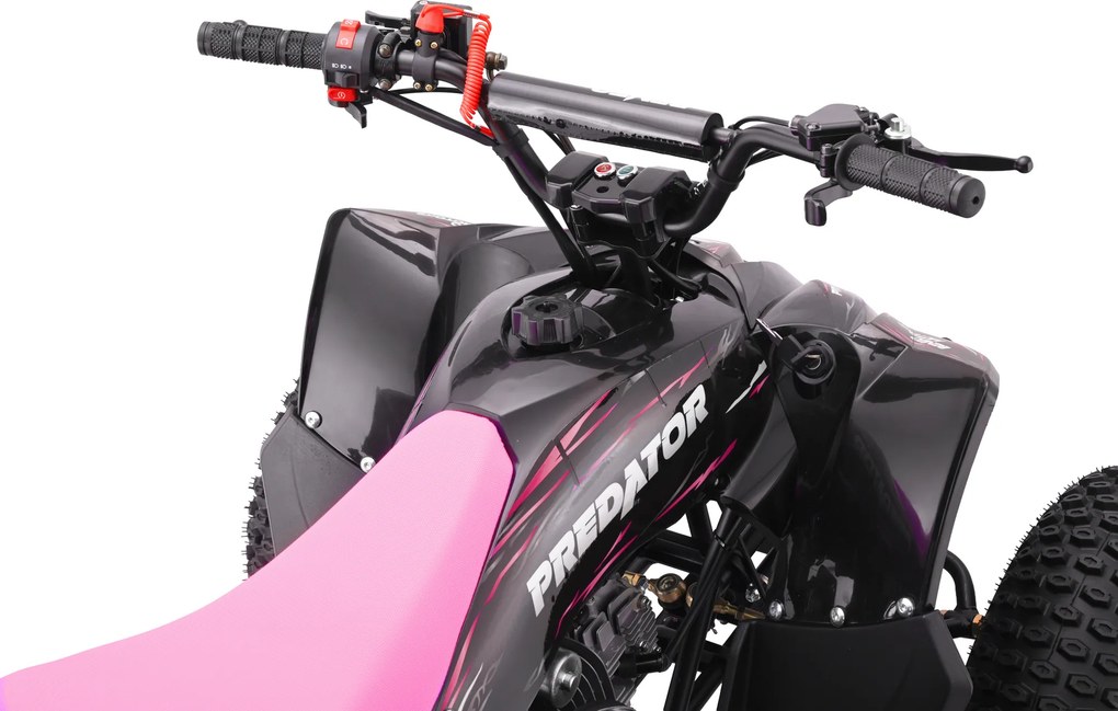 Moto 4 Crianças + 8 anos 125cc - Beneo Predator Até 55 Km/h com Limitador Rosa