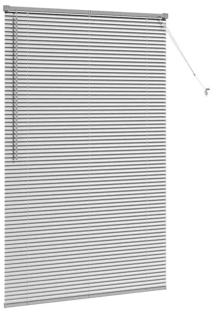 Persiana de Janela com cortinas Outros Manual Prata 80 x 130 cm Alumín