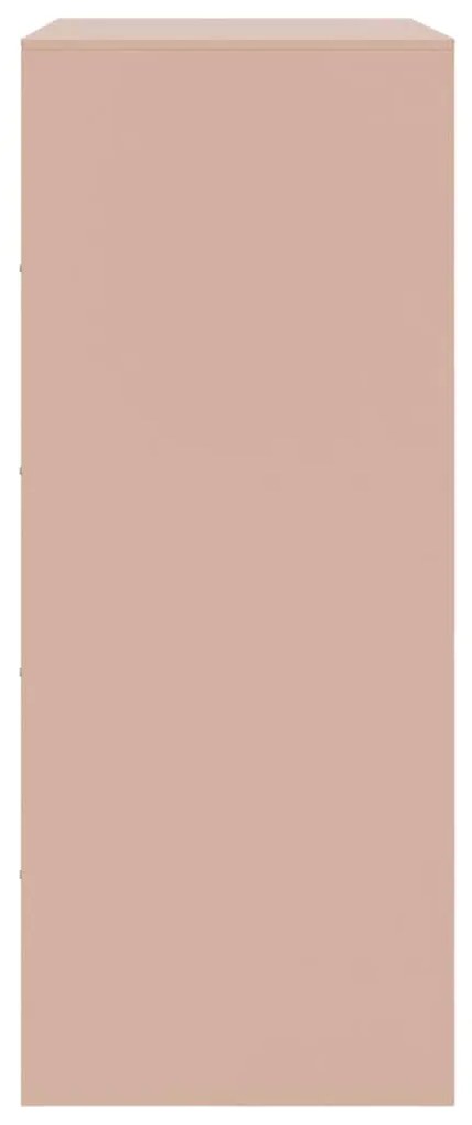 Aparador alto 67x39x95 cm aço rosa