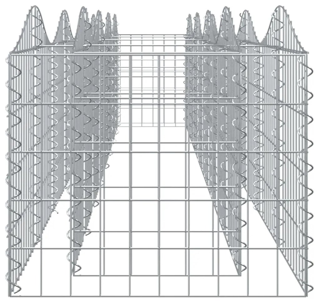 Canteiro elevado gabião arqueado 400x50x50 cm ferro galvanizado
