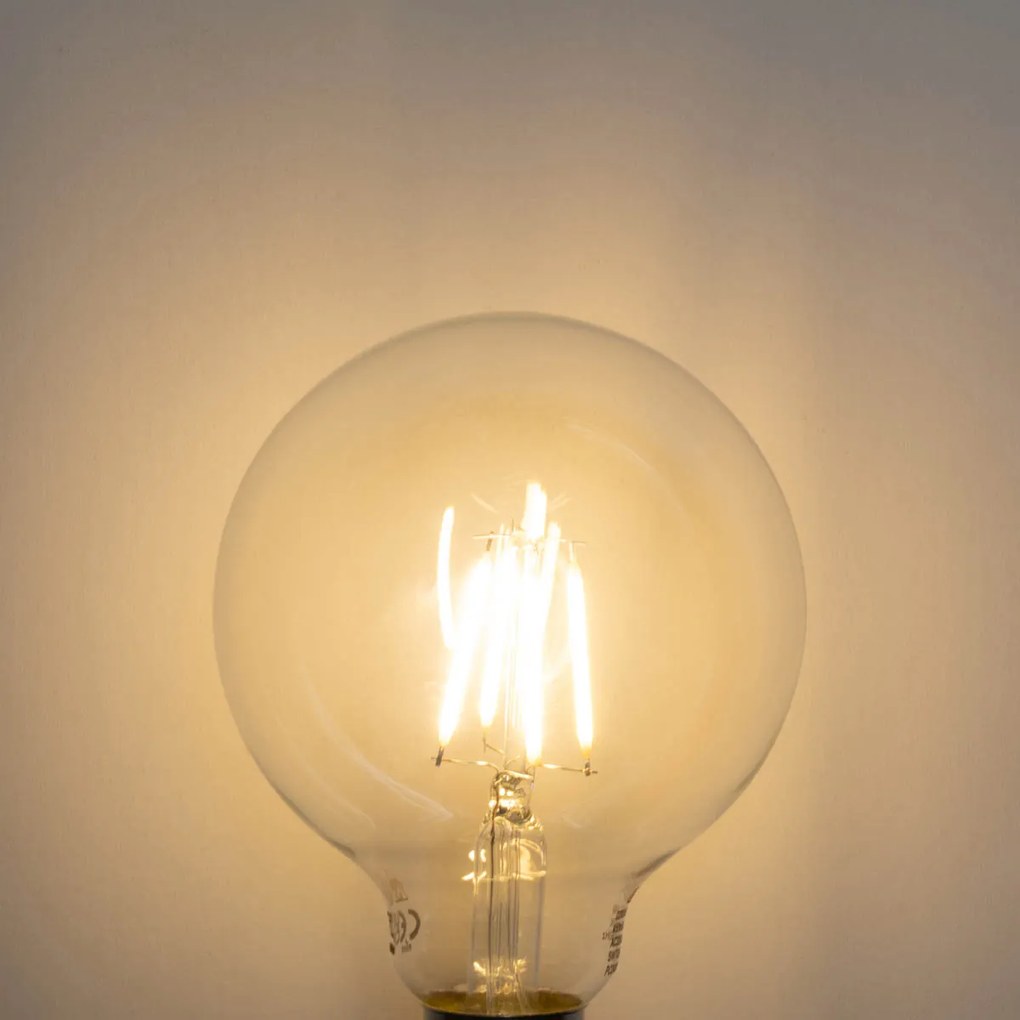 Conjunto de 5 Lâmpadas LED E27 Reguláveis em 3 Passos G95 4W 450 lm 2700K