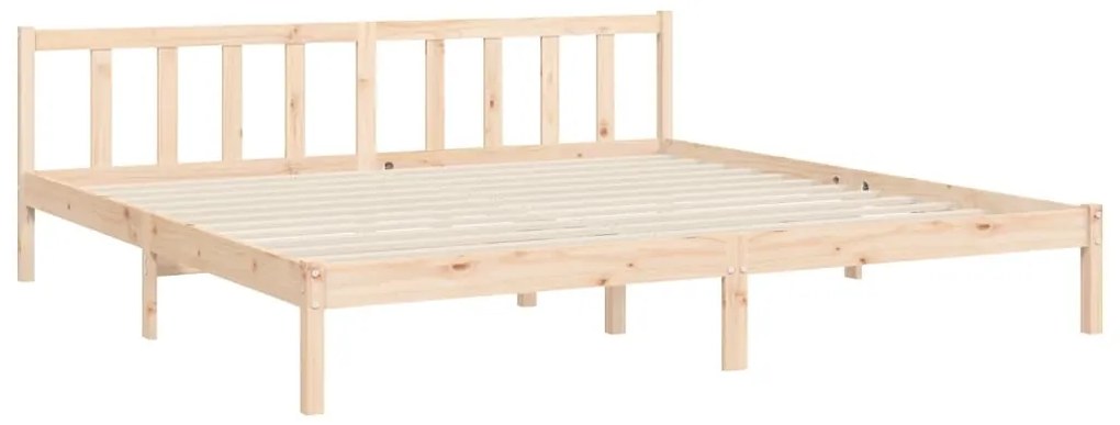 Cama sem colchão 200x200 cm madeira de pinho maciça