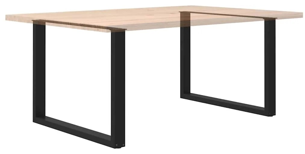 Pés para mesa de jantar em formato de U, 2 peças, preto, 100x(72-73) c