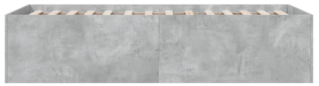 Estrutura de cama 90x200 cm derivados de madeira cinza sonoma