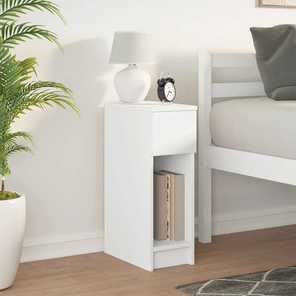 Mesa de cabeceira com gaveta 20x36x60 cm branco