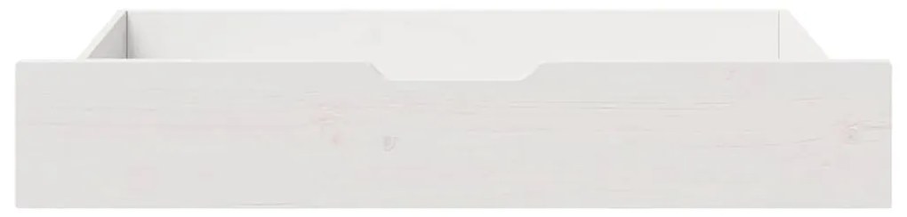 Gavetas para cama 2 pcs 95x55x17 cm pinho maciço branco