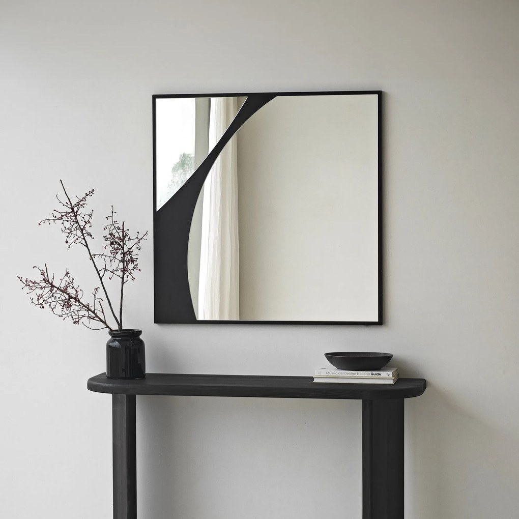 Espelho Abstract – Preto – 70 x 70 cm