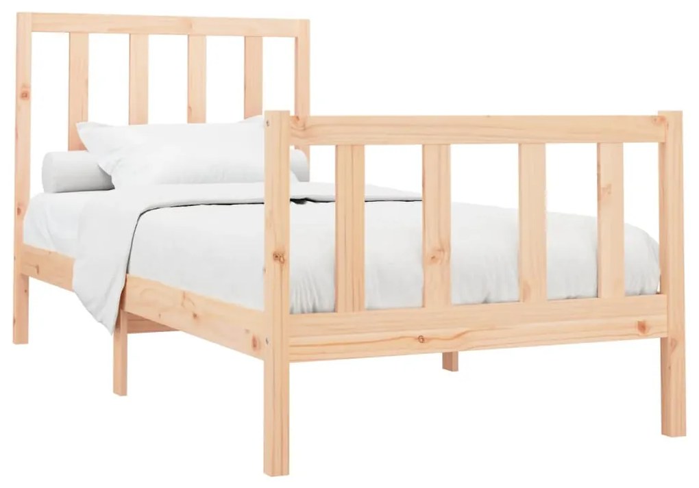 Cama sem colchão 90x200 cm madeira de pinho maciça