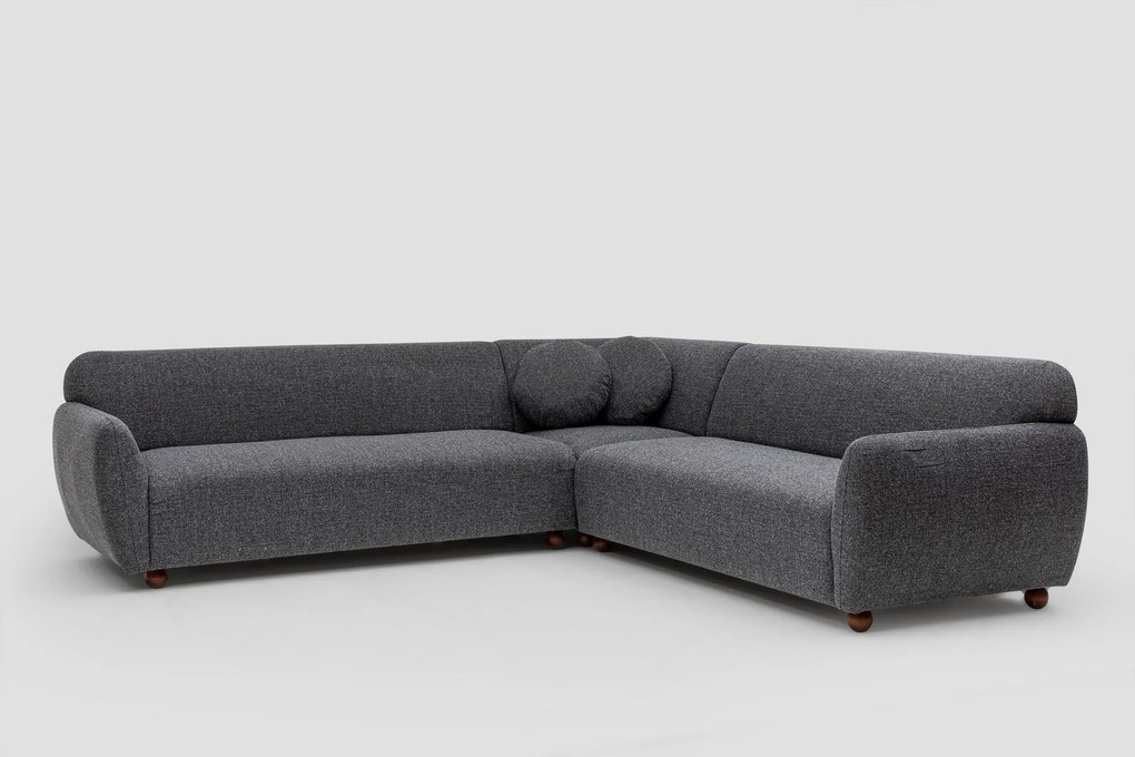 Sofá de Canto Eddy – Cinzento Escuro – 280 x 280 cm
