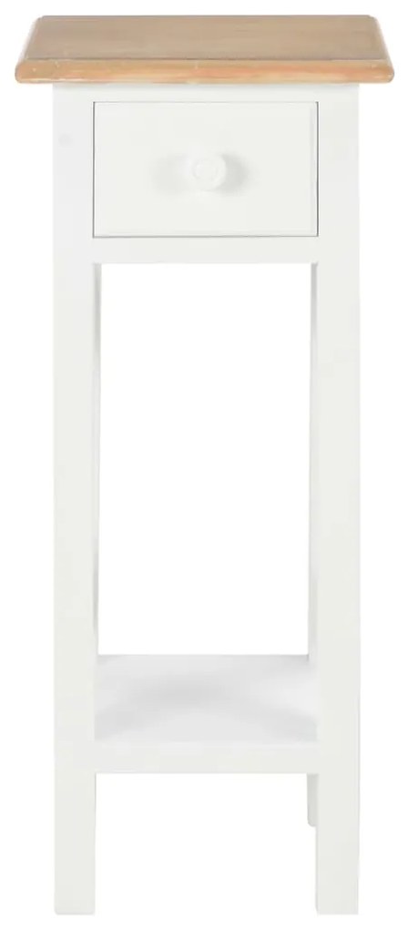 Mesa lateral 27x27x65,5 cm madeira branco