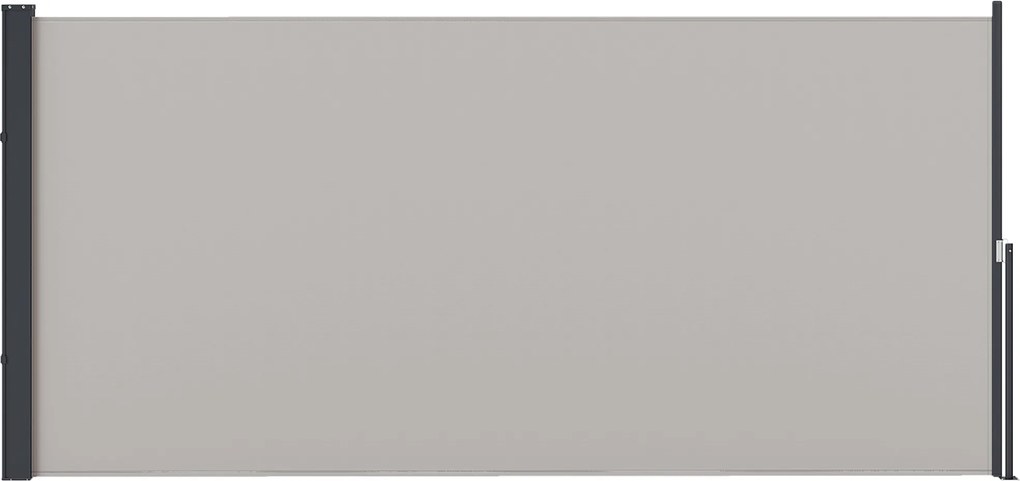 Outsunny Toldo Lateral Retrátil Toldo Enrolável de Privacidade e Proteção Solar para Jardim Varanda 300x140 cm Cinza Claro 123/200 | Aosom Portugal
