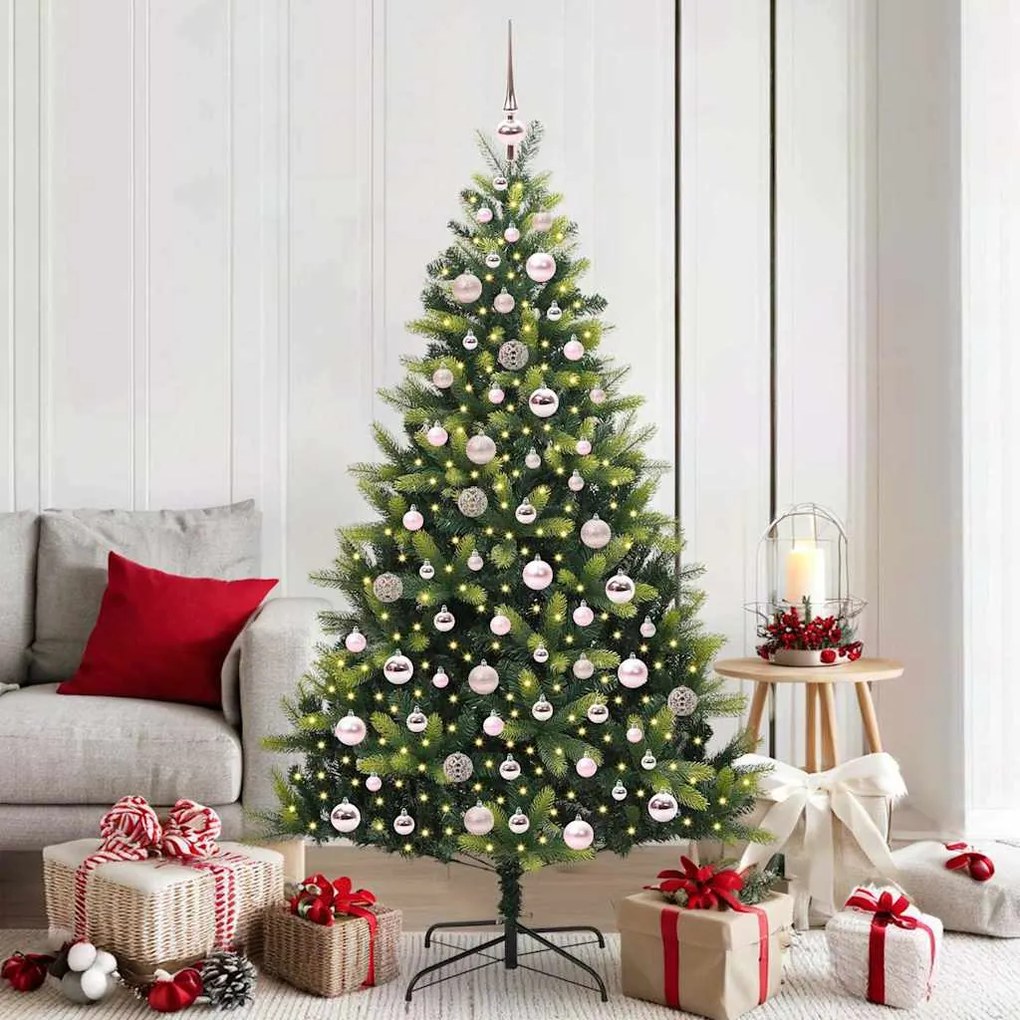 vidaXL Árvore de Natal Artificial Articulada 300 LEDs Verde 180 cm