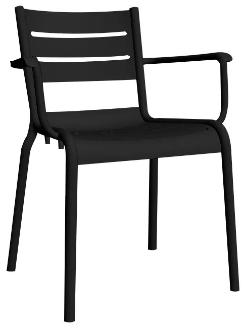 Cadeira SMART c/ braços, Preto – Pack com 4 unidades