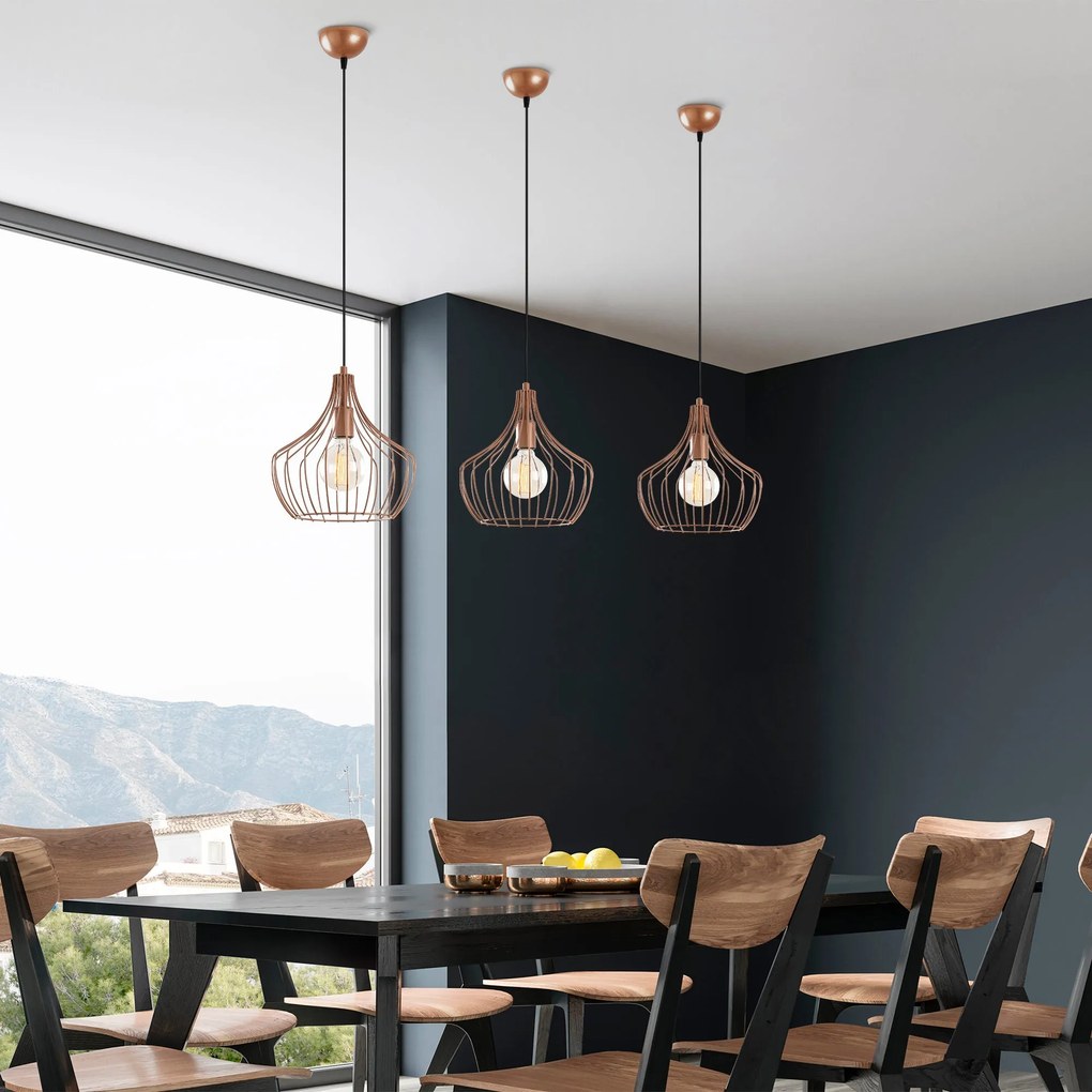 Candeeiro Suspenso Mezopotamya – Cobre – 27 cm x 126 cm