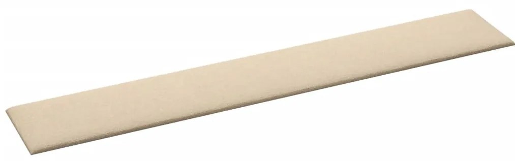 Painel de parede 12 pcs 90x15 cm tecido 1,62 m² cor creme