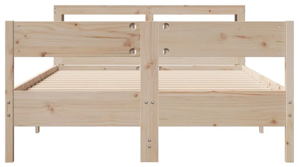 Cama sem colchão 120x190 cm madeira de pinho maciça