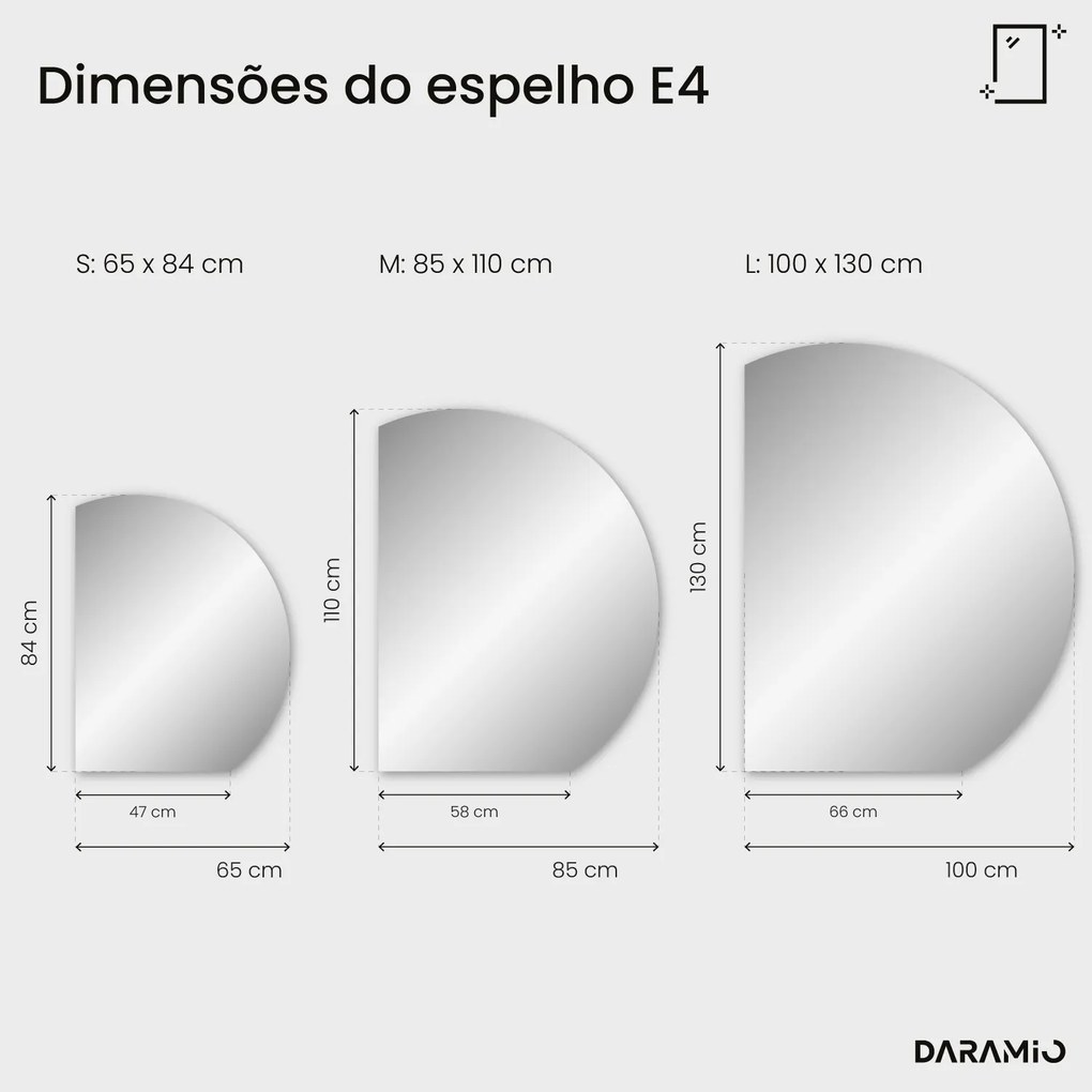 Espelho redondo com luz E4