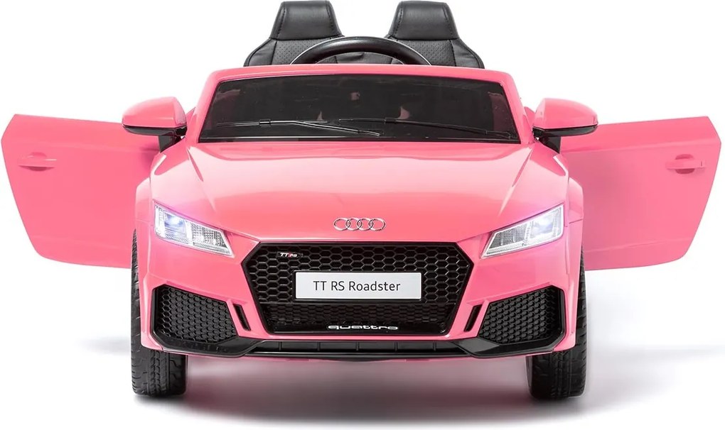AUDI TT RS 12V PREMIUM CARRO ELÉTRICO INFANTIL 12V BANCO EM COURO E BORRACHA ROSA