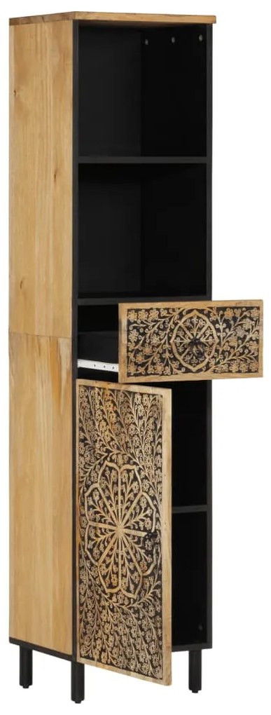 Armário de casa de banho 38x33x160 cm mangueira maciça