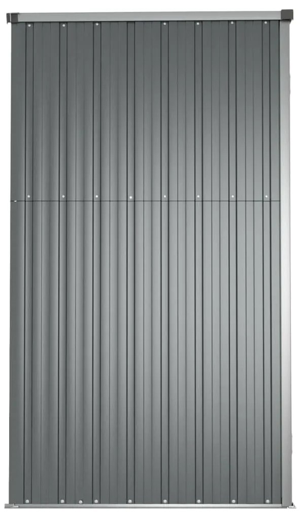 Abrigo p/ ferramentas jardim 161x89x161cm aço galvanizado cinza