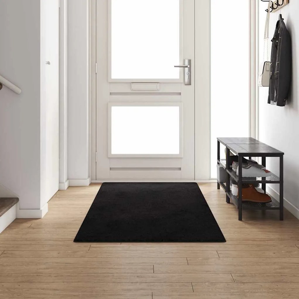 vidaXL Runner de Carpete Preto 100 x 300 cm 100% Polipropileno Tuft