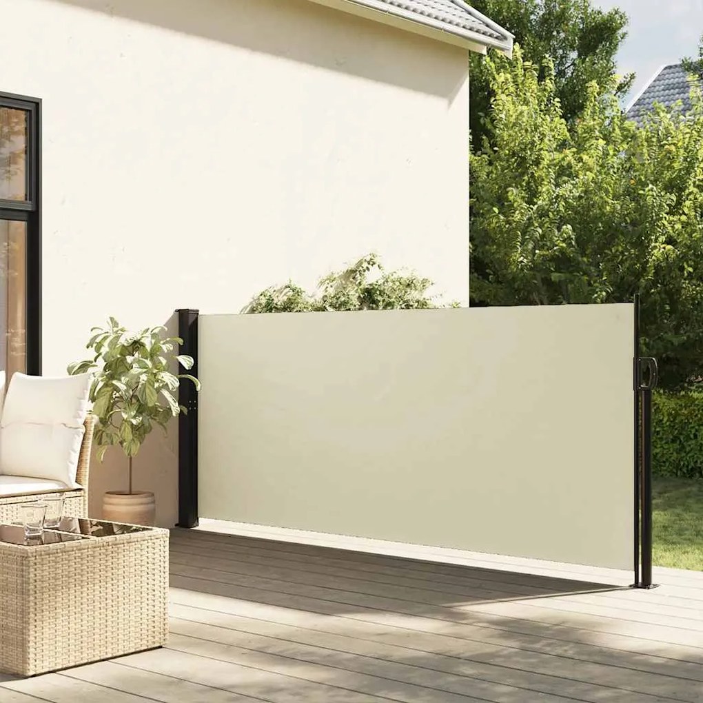 Toldo lateral retrátil 117x300 cm creme