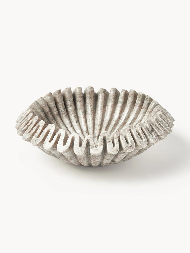 Taça decorativa em mármore artesanal Santorini, Ø 31 cm