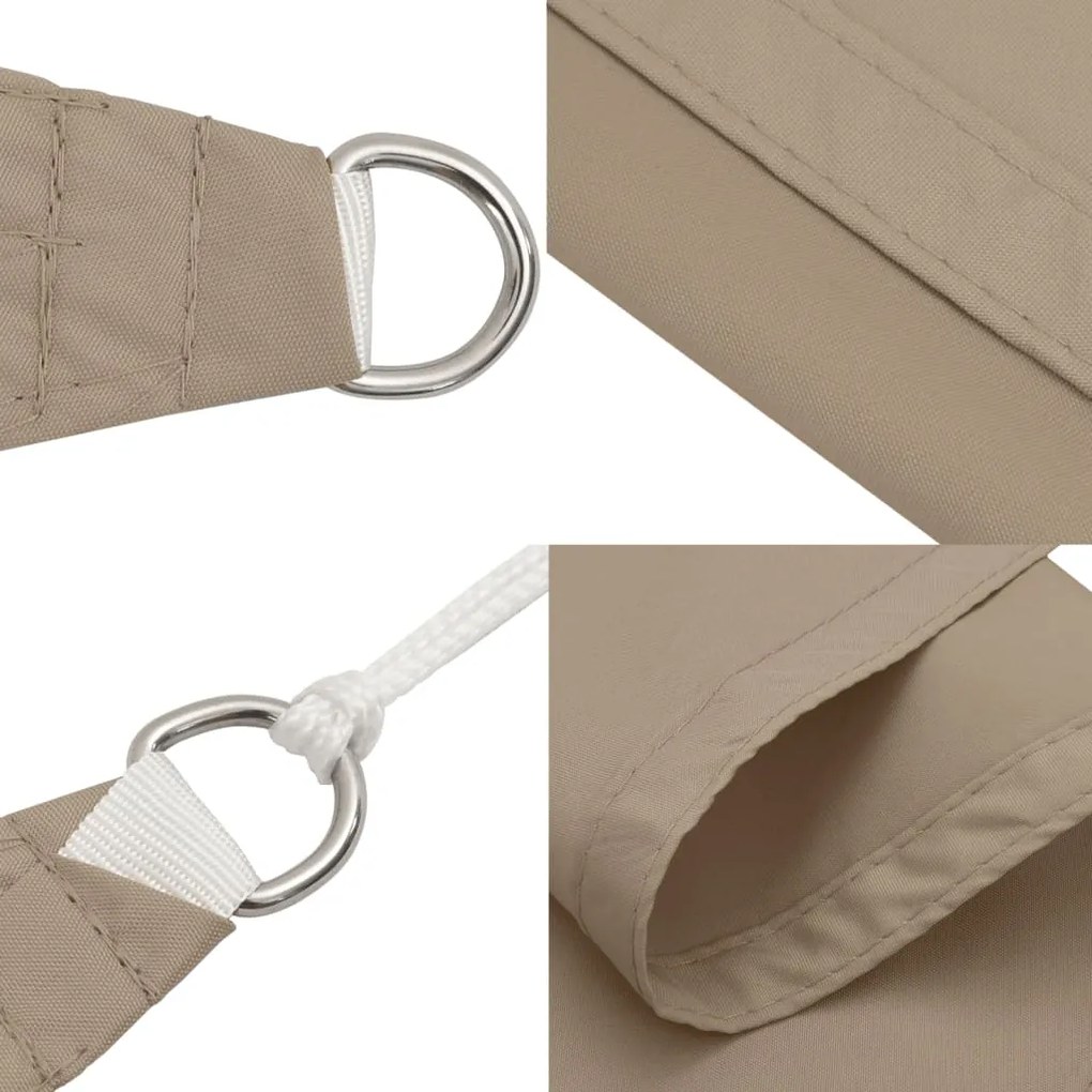 Para-sol vela tecido oxford triangular 5x5x5 m cinza-acast.