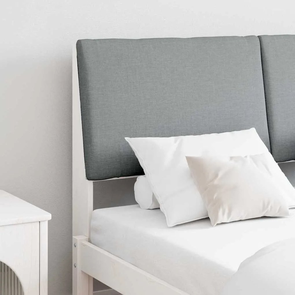 vidaXL Cabeceira estofada Cinzento-claro 150 cm