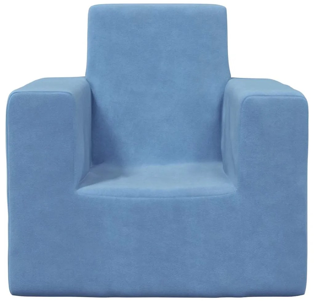 Sofá infantil pelúcia macia azul