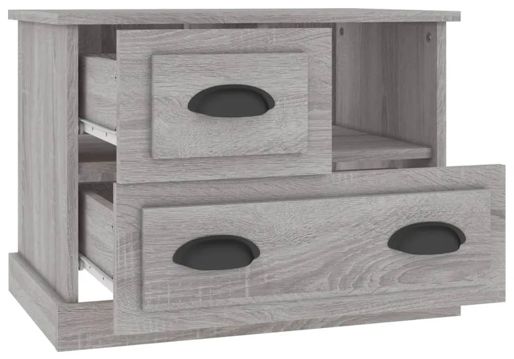 Mesa de cabeceira 60x39x45 cm cinzento sonoma