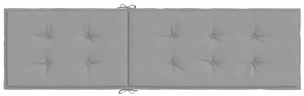 Almofadão para cadeira de terraço (75+105)x50x4 cm cinzento