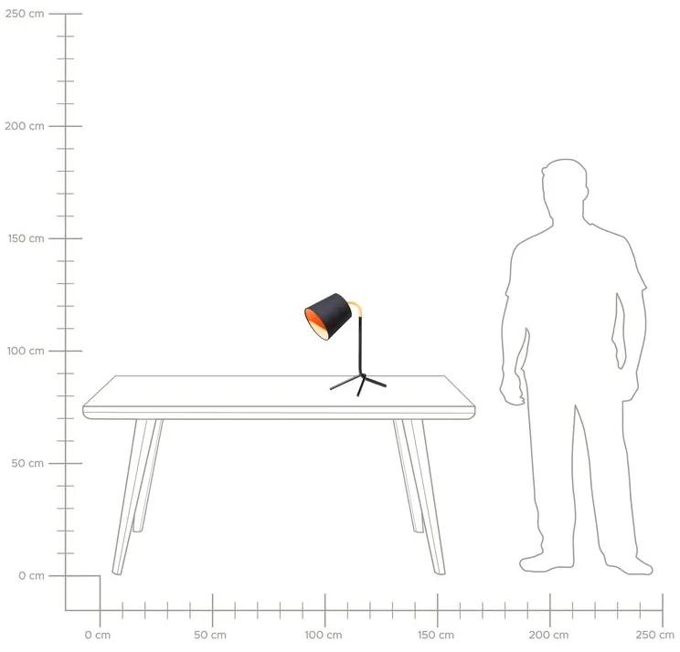 Candeeiro de mesa ajustável preto 42 cm MOOKI Beliani