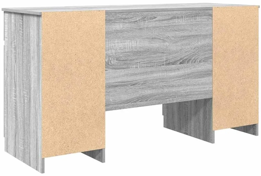 Mesa vidaXL Cinzenta Sonoma 140x49x76 cm Madeira engenheirada