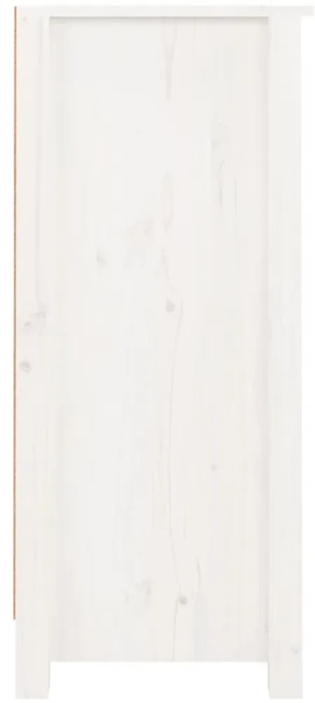 Aparador 40x35x80 cm madeira de pinho maciça branco