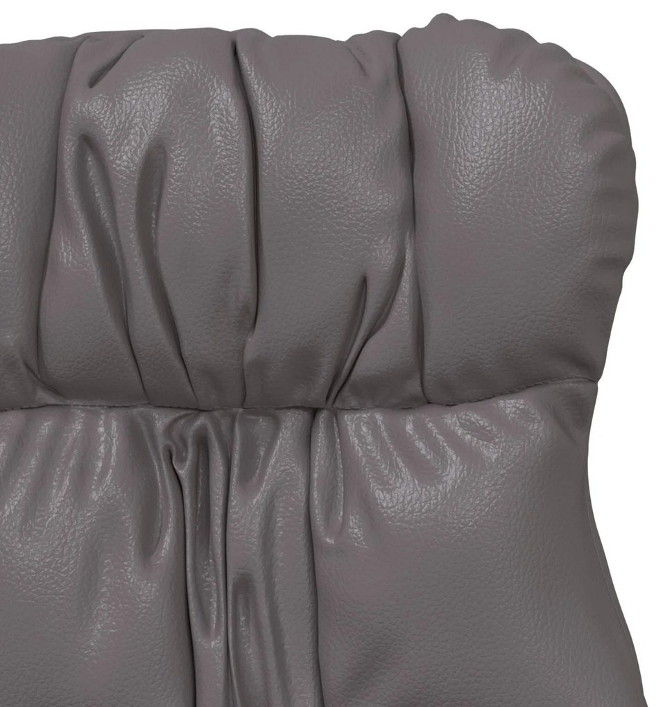 Poltrona Relaxante vidaXL em Couro Sintético Cinza