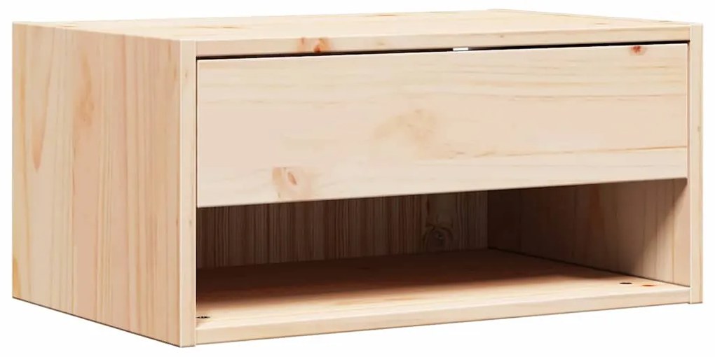Mesa de Cabeceira Montada na Parede com gaveta 2 pcs Castanho