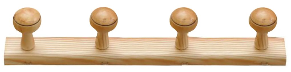 Cabide de Parede Madeira com Tornos