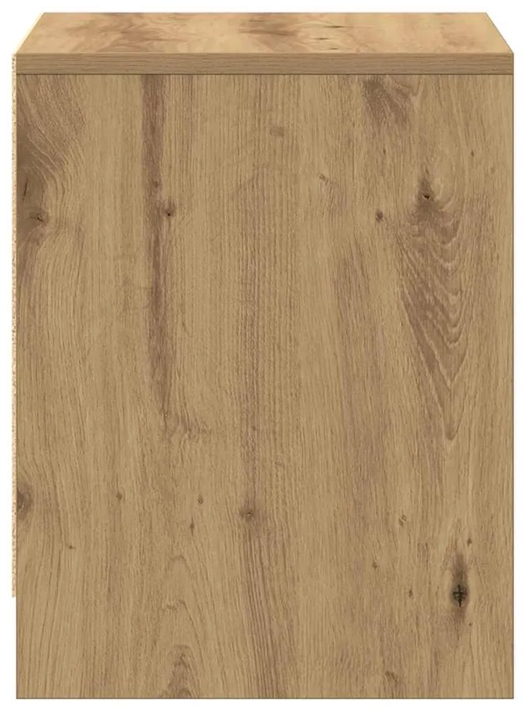 Mesa de cabeceira vidaXL Carvalhos Artesanal 45x34x44,5 cm Madeira Eng