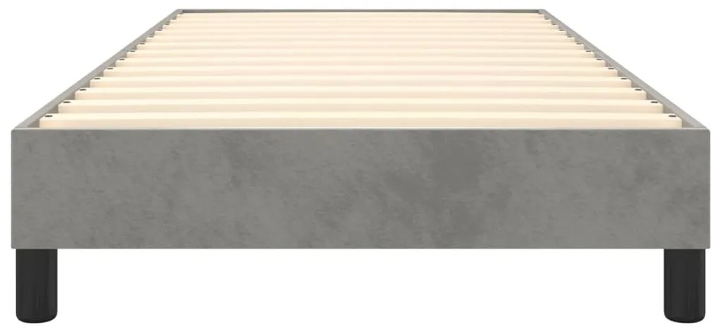 Estrutura de cama sem colchão 80x200 cm veludo cinzento-claro