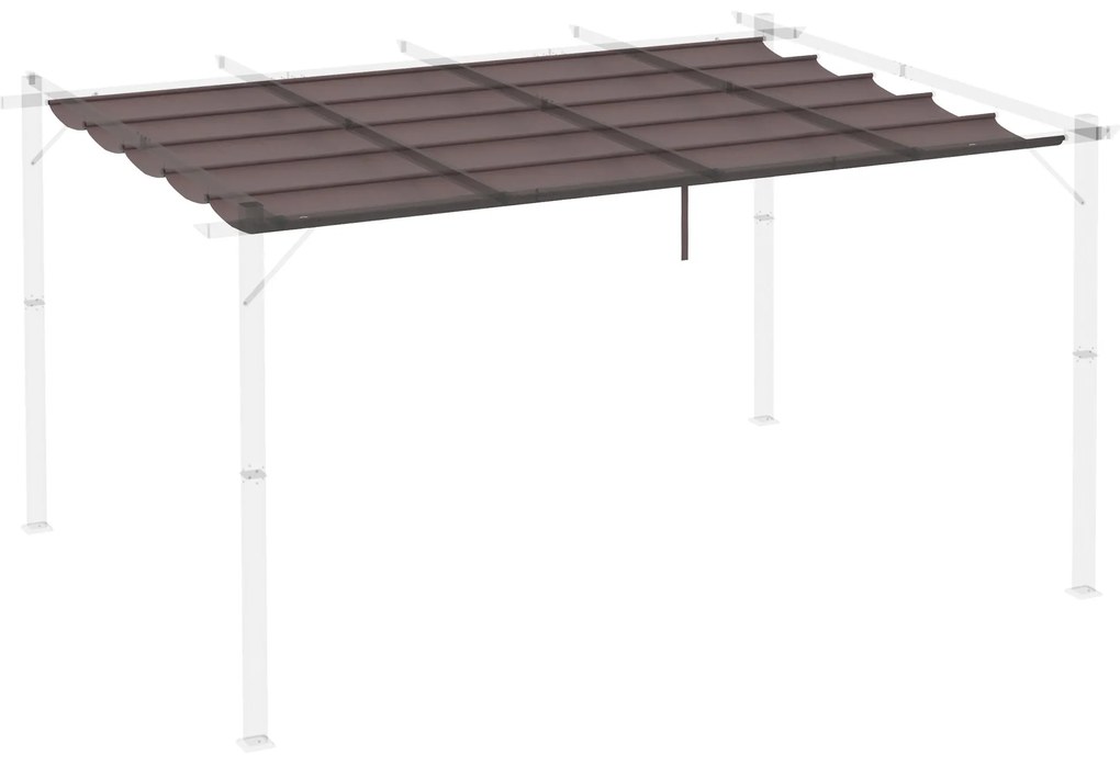 Cobertura para Pérgola 3,5x2,5 m Teto de Substituição Retrátil para Pé