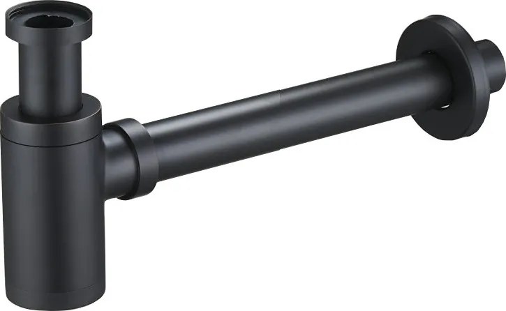 Mexen meia-sifão de lavatório redondo, preto antigo - 79950-79