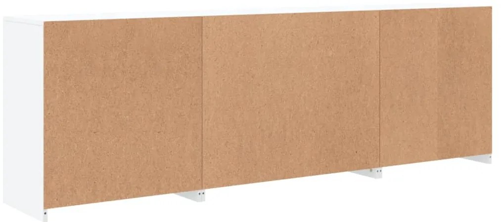 Aparador com luzes LED 202x37x67 cm branco