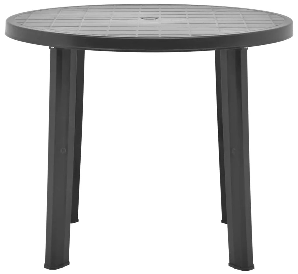 Mesa de jardim 89 cm plástico antracite