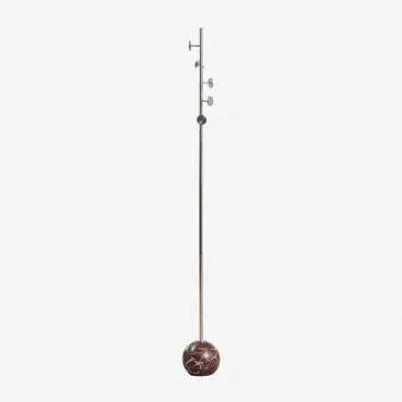 Cabide De Pé Em Ferro E Mármore Felora Mármore Vermelho Cherry Gold - Sklum