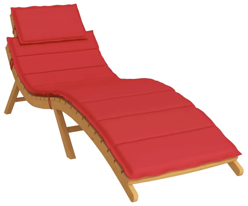 Almofadão p/ espreguiçadeira 186x58x4 cm tecido oxford vermelho