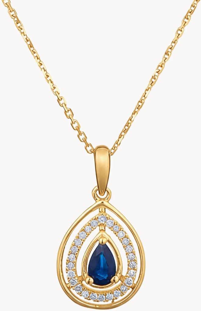 Colar em ouro amarelo com diamantes Océane, 0,09 quilates