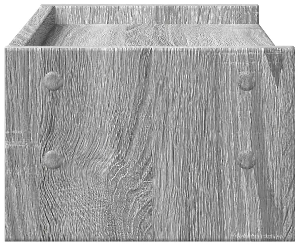 Suporte monitor 42x24x16 cm derivados de madeira cinza sonoma